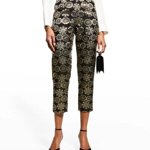 Francis Valentine NWT Lucy Floral / Jacquard Crop Pant Sz 16